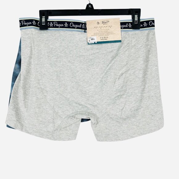 Original Penguin Men's Blue Grey 2-Pack Cotton Stretch Boxer Briefs Size XL NWT - Picture 3 of 7